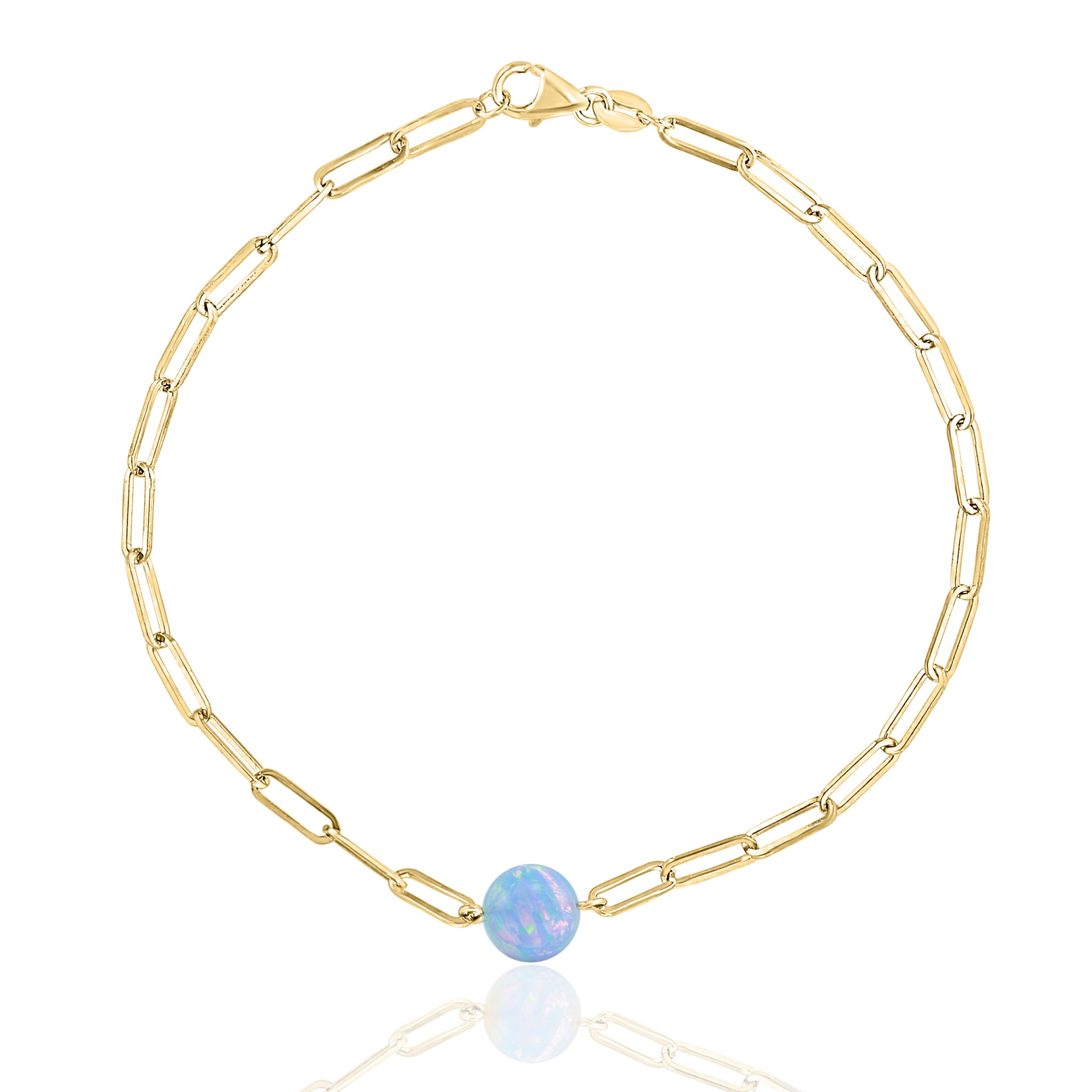 Island Light Opal Paperclip Bracelet