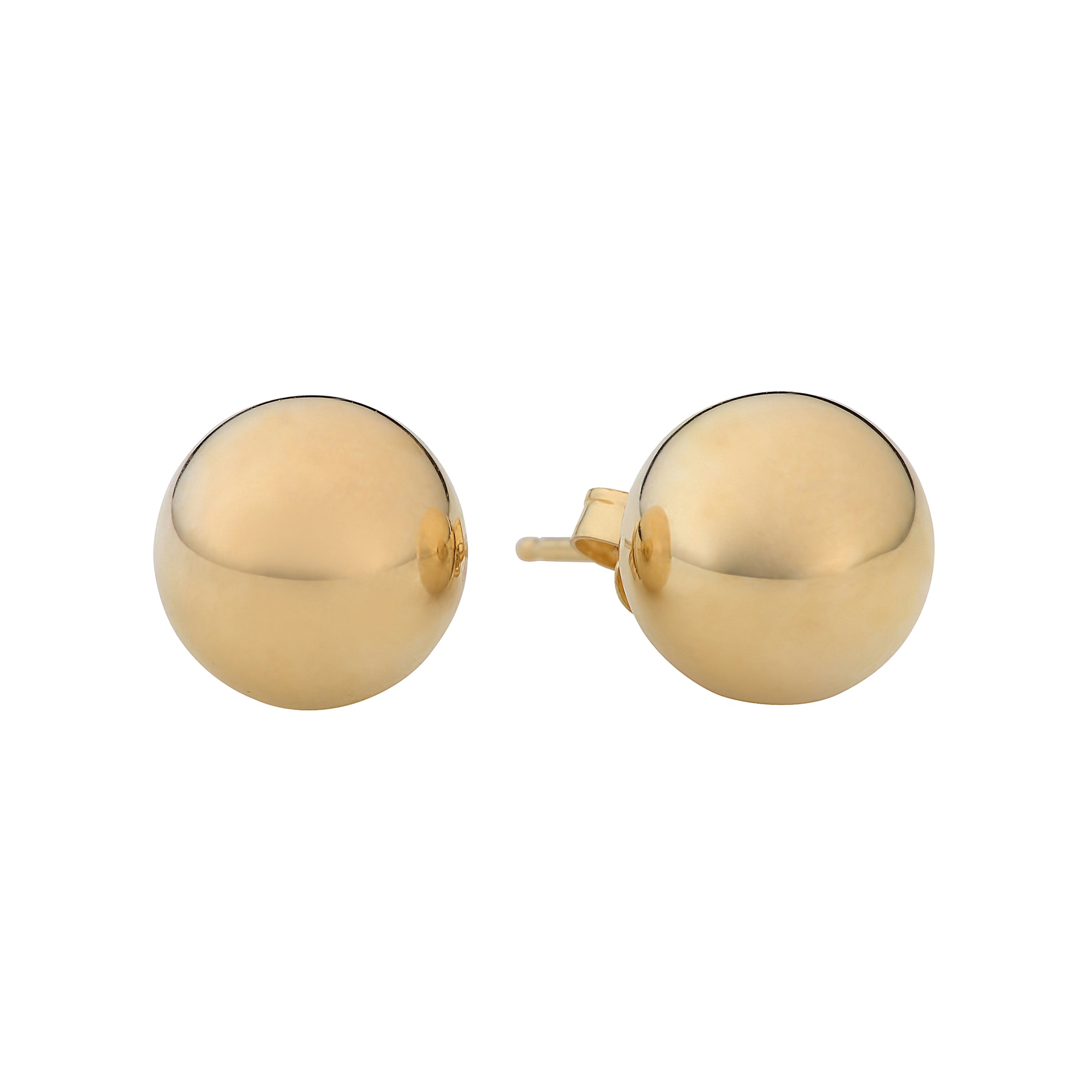Radiant 5mm Gold Ball Stud Earrings