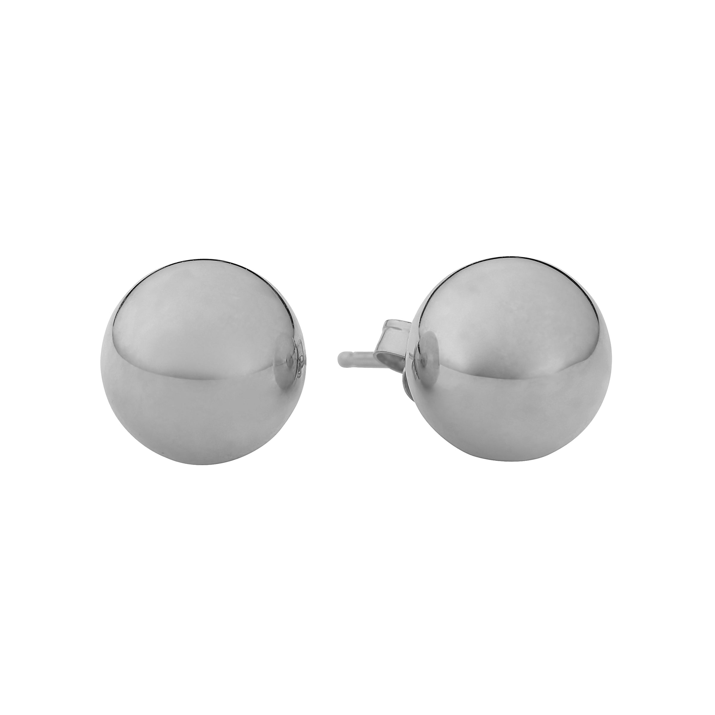 High Polished Ball Stud Earrings