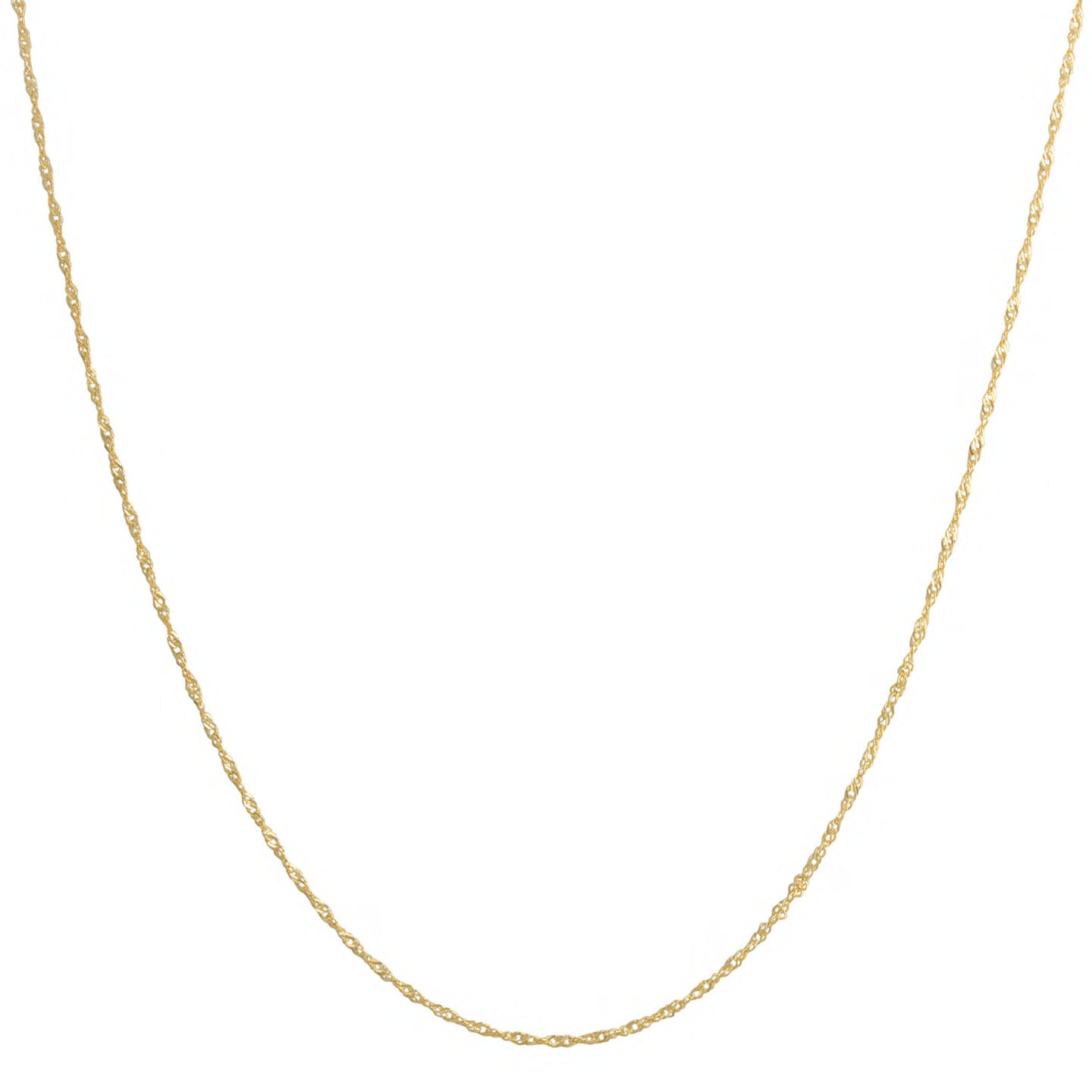 10K Gold Sparkling Singapore Chain