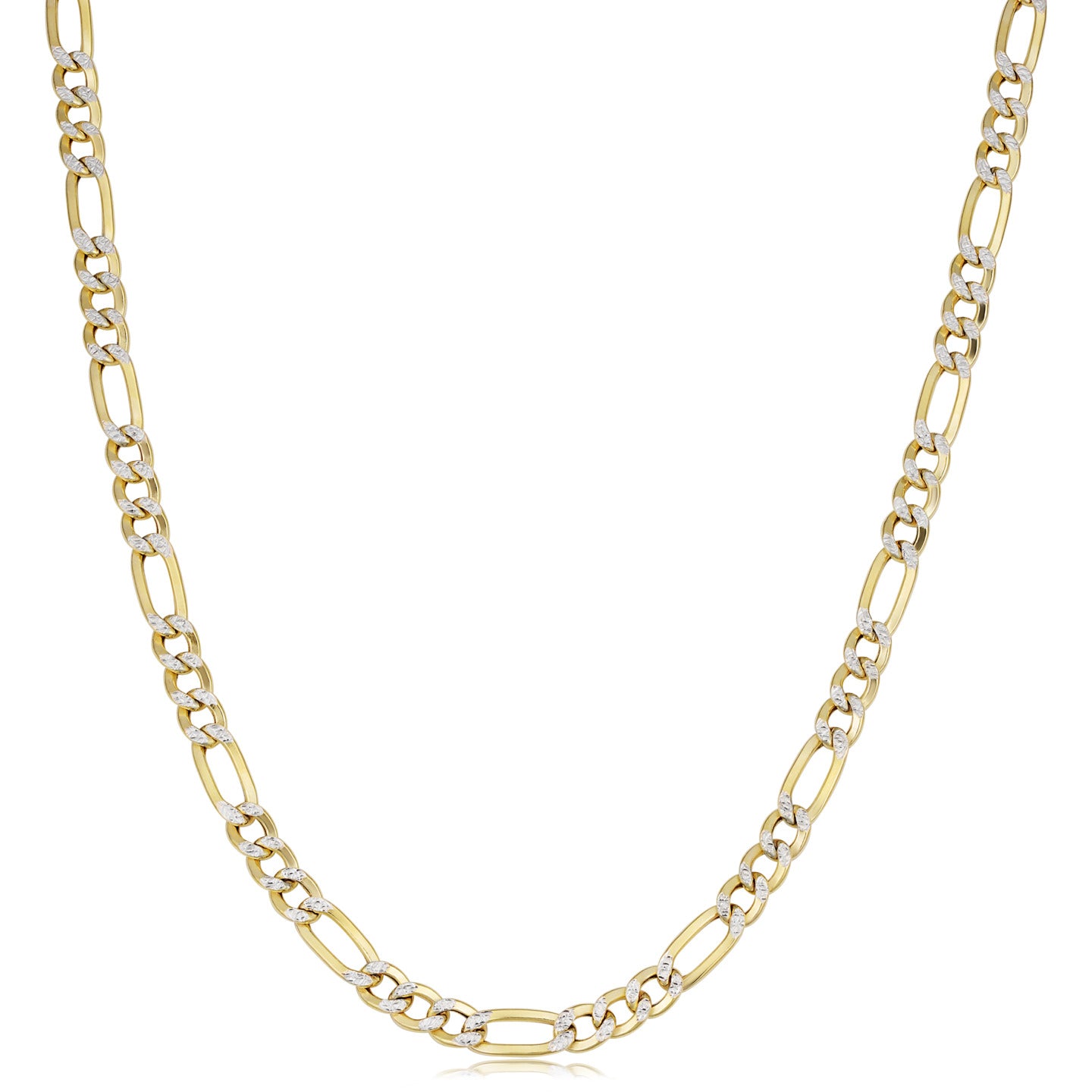 24" 5.2MM Yellow Gold Figaro Chain