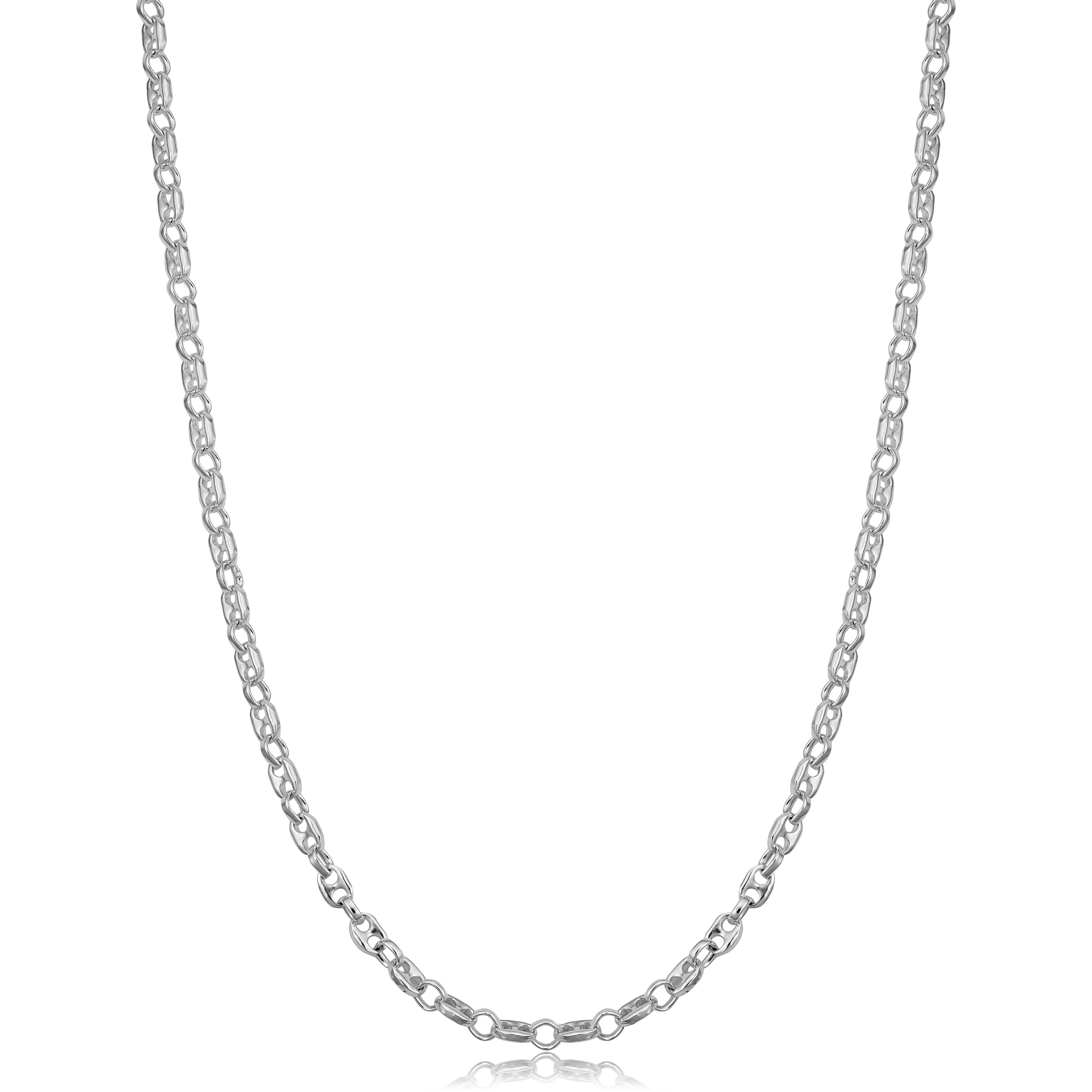 Silver Tides Puffed Mariner Chain