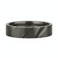 Heavy Stone® Flat Damascus Steel Men’s Band