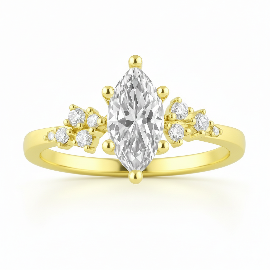 Love Story® Golden Marquise Diamond Engagement Ring