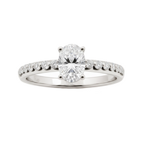 Love Story® Whispered Vine Oval Diamond Semi Mounting Engagement Ring