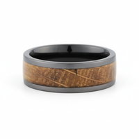 Heavy Stone® Whiskey Barrel Black Ceramic Men's Band
