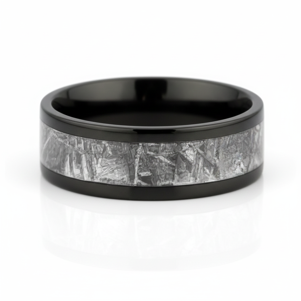 Heavy Stone® Zirconium Meteorite Men's Band
