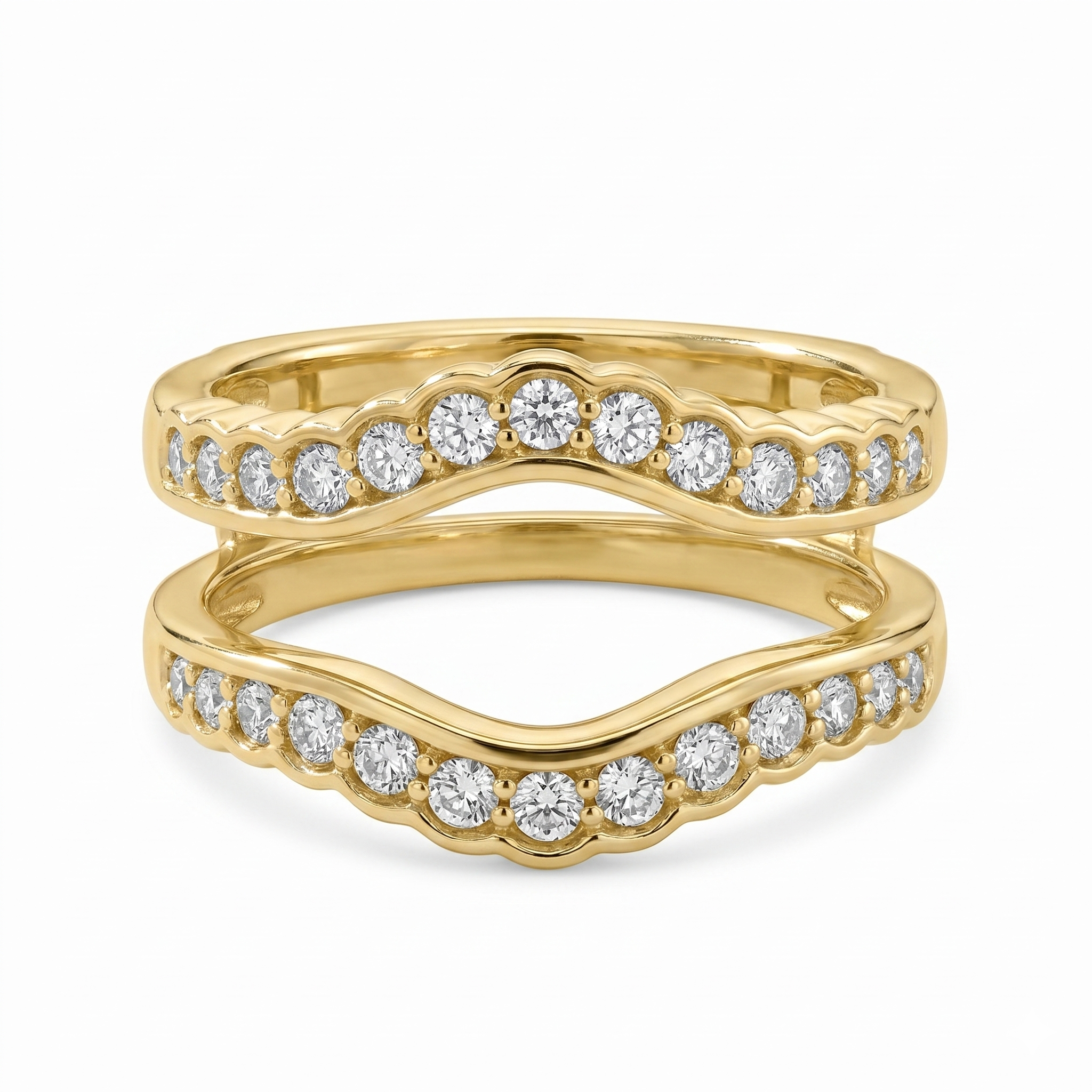 Scalloped Diamond Ring Guard