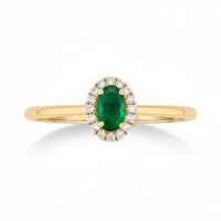 Leafsong Emerald Ring