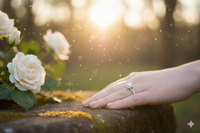 Two Hearts® Spark of Forever Round Diamond Engagement Ring