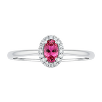 Fuchsia Flame Pink Tourmaline Ring