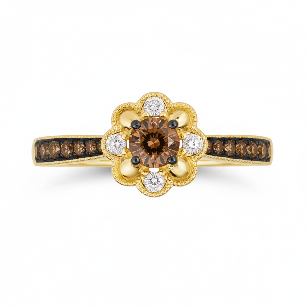 Le Vian® Honey Bloom Chocolate & Nude Diamond Ring