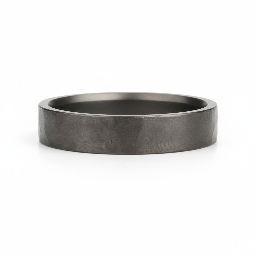 Heavy Stone® Hammered Zirconium Men's Band