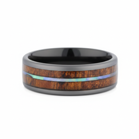 Heavy Stone® Ceramic Abalone Men's Band