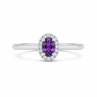 Evening Bloom Amethyst Ring