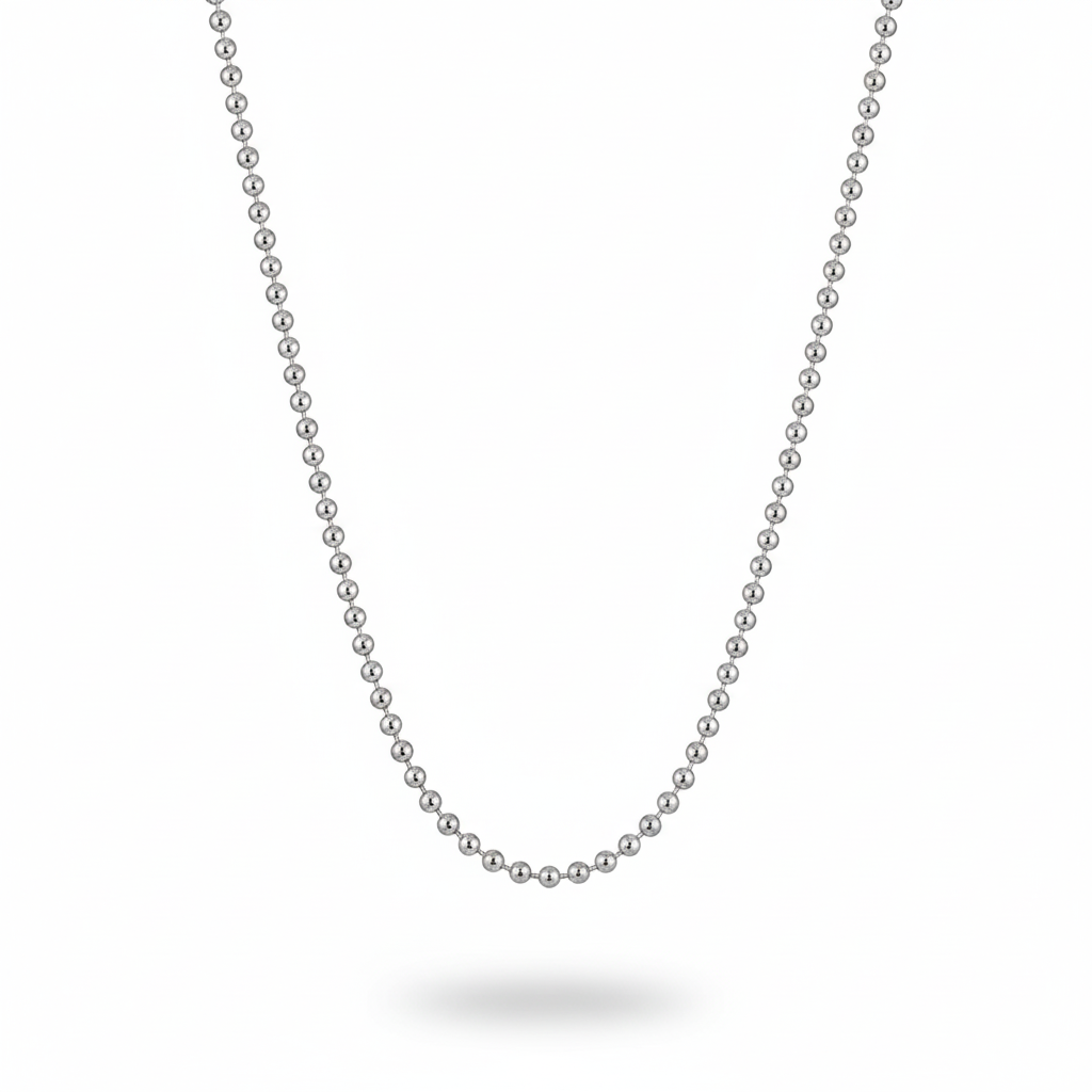 Silver Sphere Ball Chain
