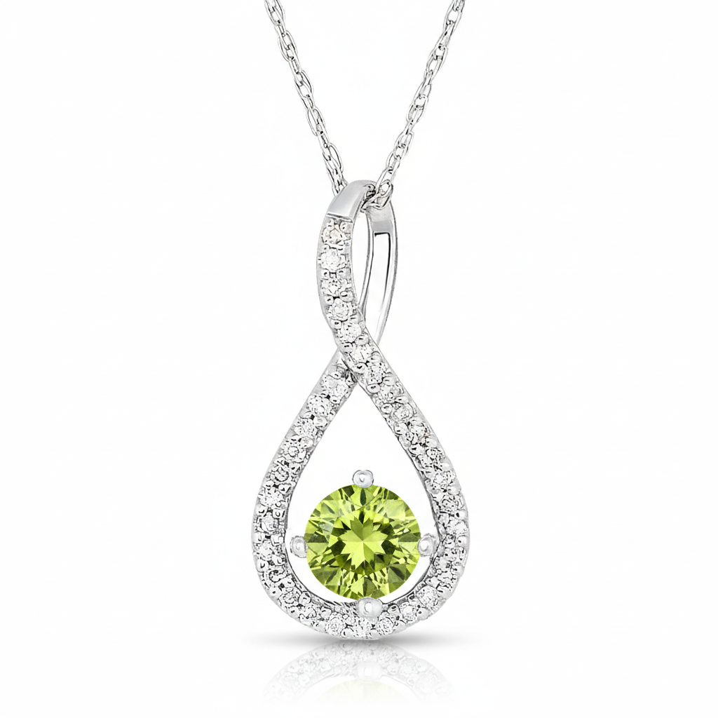 Limedrop Peridot Twist Pendant