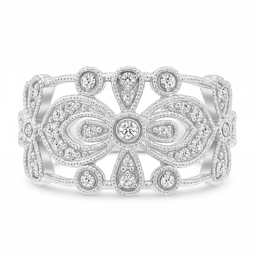 Vintage Whispers Diamond Band