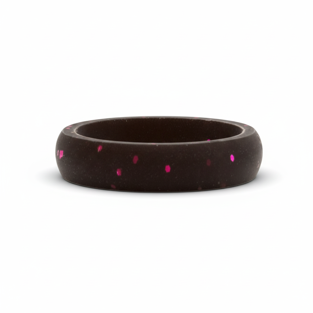 Heavy Stone® FlexFit Black Glitter Silicone Band
