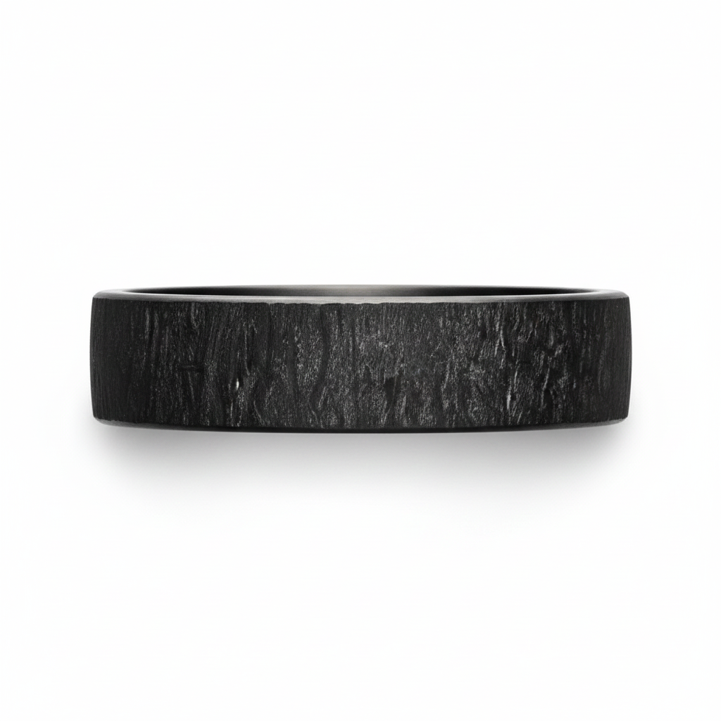 Heavy Stone® Zirconium Tree Bark Men's Band