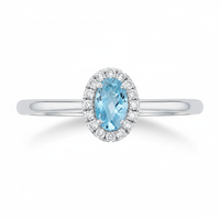 Wavecrest Aquamarine Ring