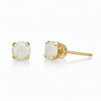 Ethereal Opal 4mm Stud Earrings
