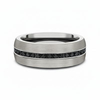 Benchmark® Black Diamond Grey Tantalum Men's Band