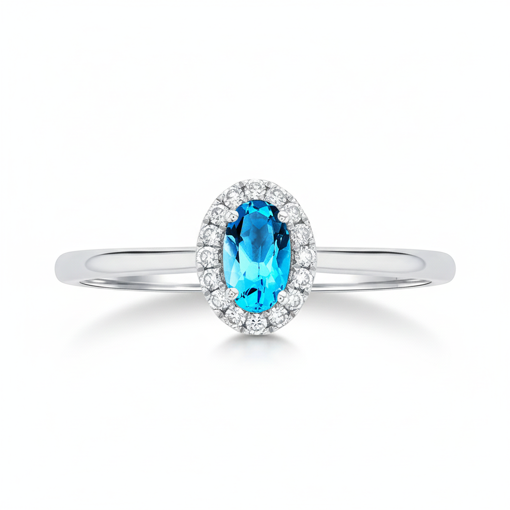 Winter Sky Blue Topaz Ring