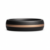 Heavy Stone® Rose Gold Pinstripe Tantalum Men's Band
