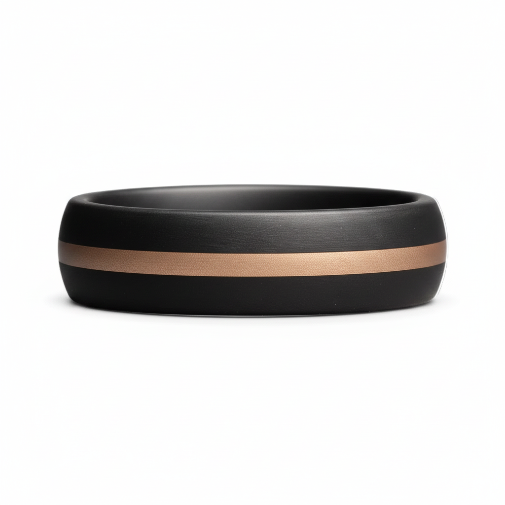 Heavy Stone® Rose Gold Pinstripe Tantalum Men's Band