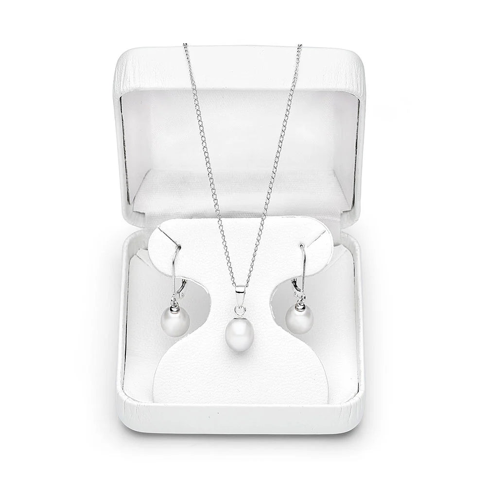 Cultured Pearl Pendant & Earring Set