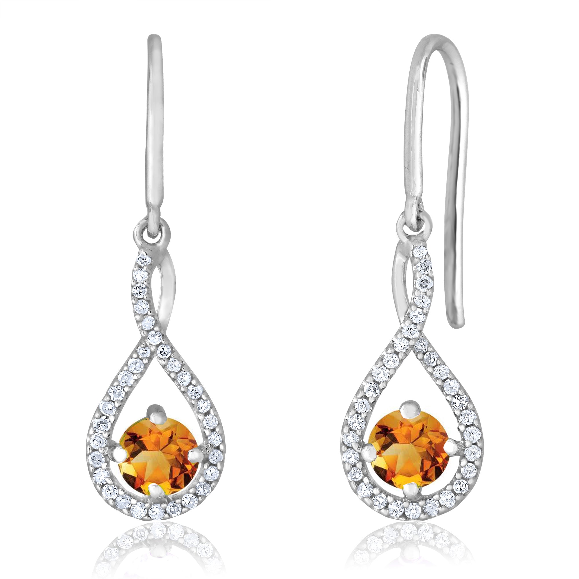 Goldendrop Citrine Twist Earrings