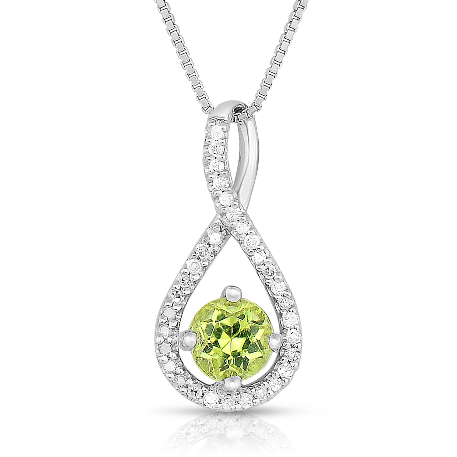 Greenfire Peridot Teardrop Pendant