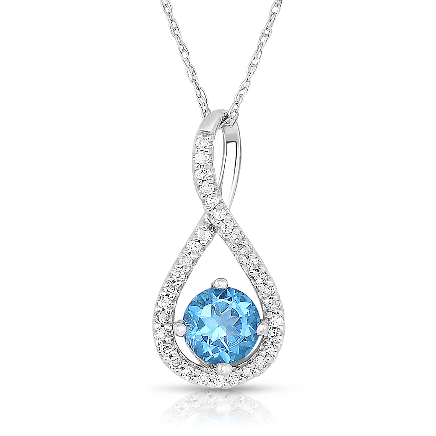 Skydrop Blue Topaz Twist Pendant