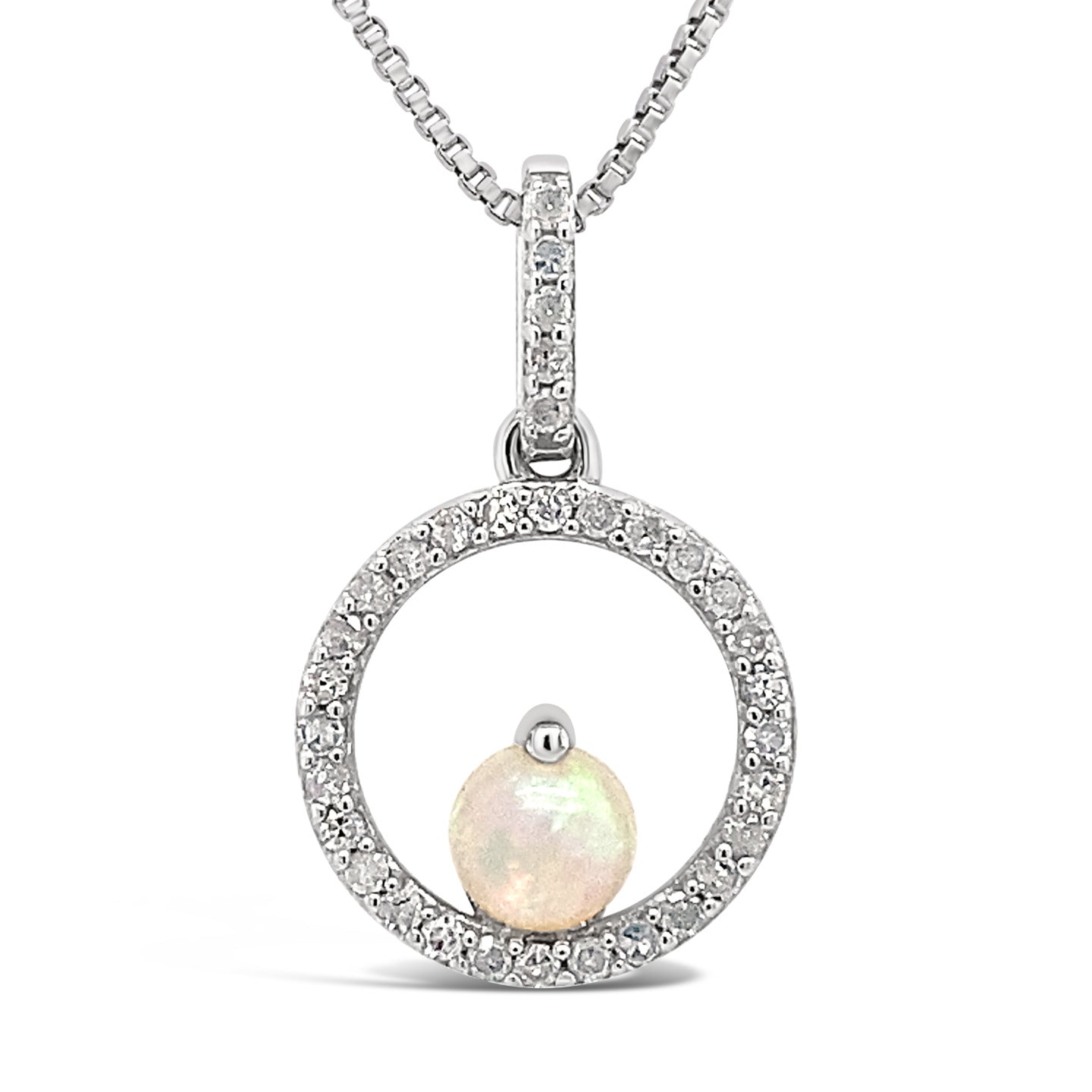 Lunar Haze Opal Nimbus Pendant