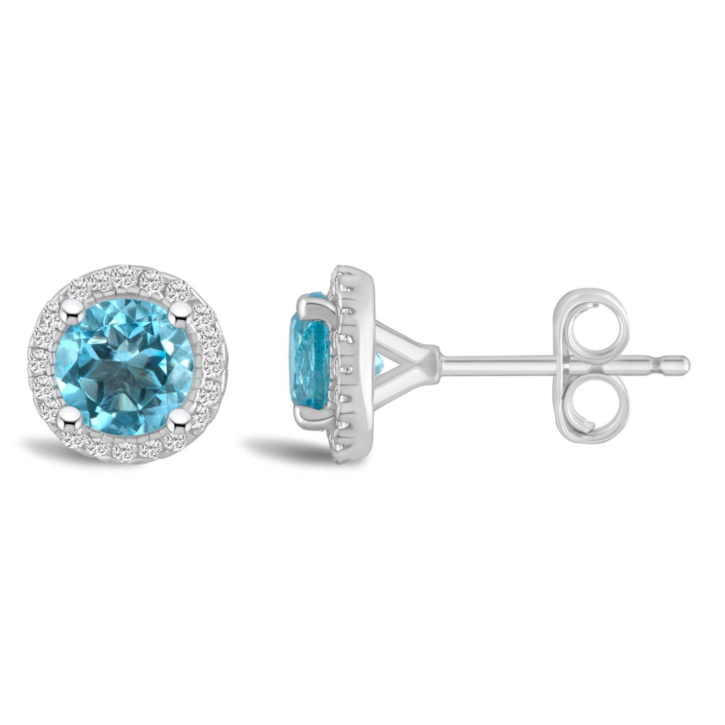 December Sky Blue Topaz Earrings
