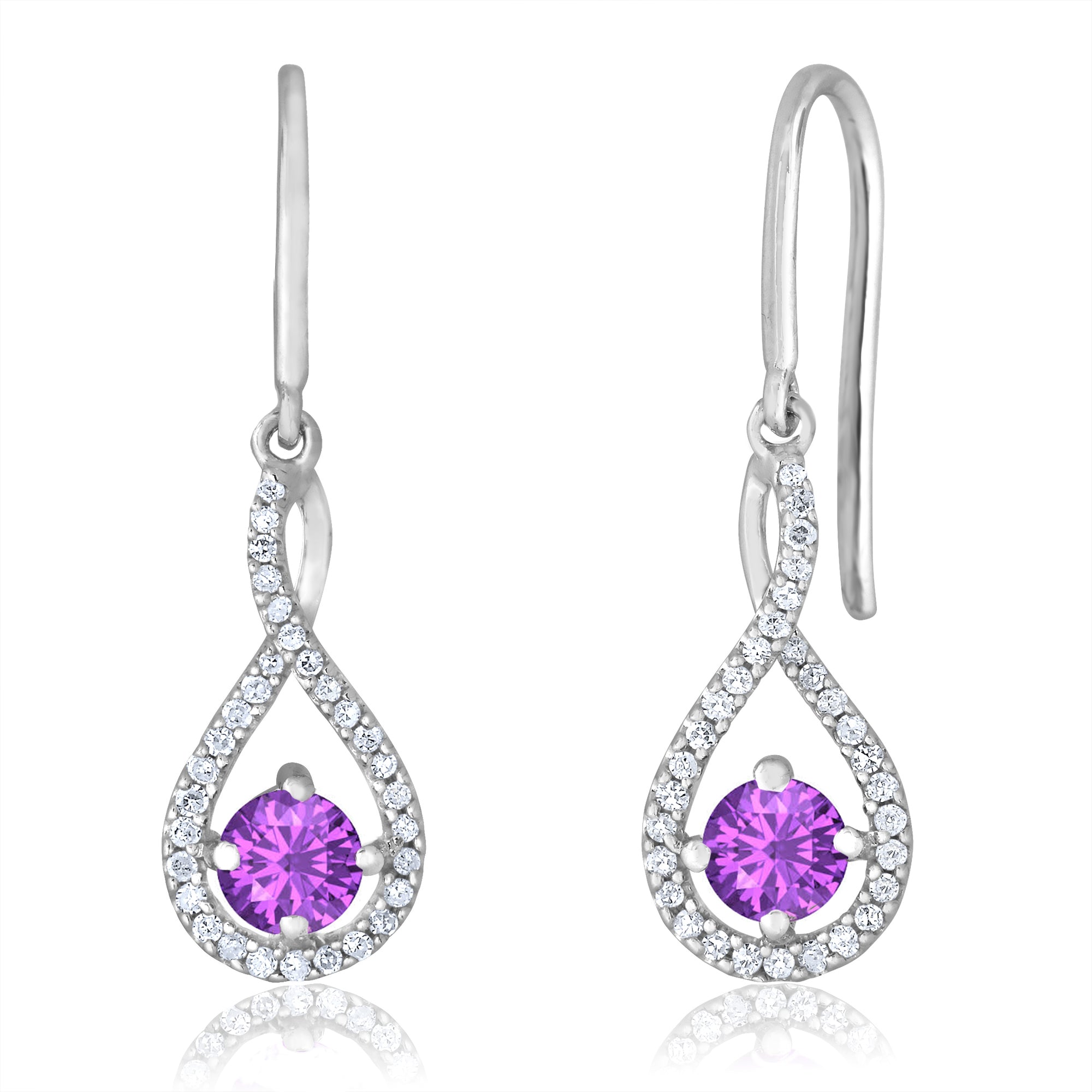 Wysteriadrop Amethyst Twist Earrings
