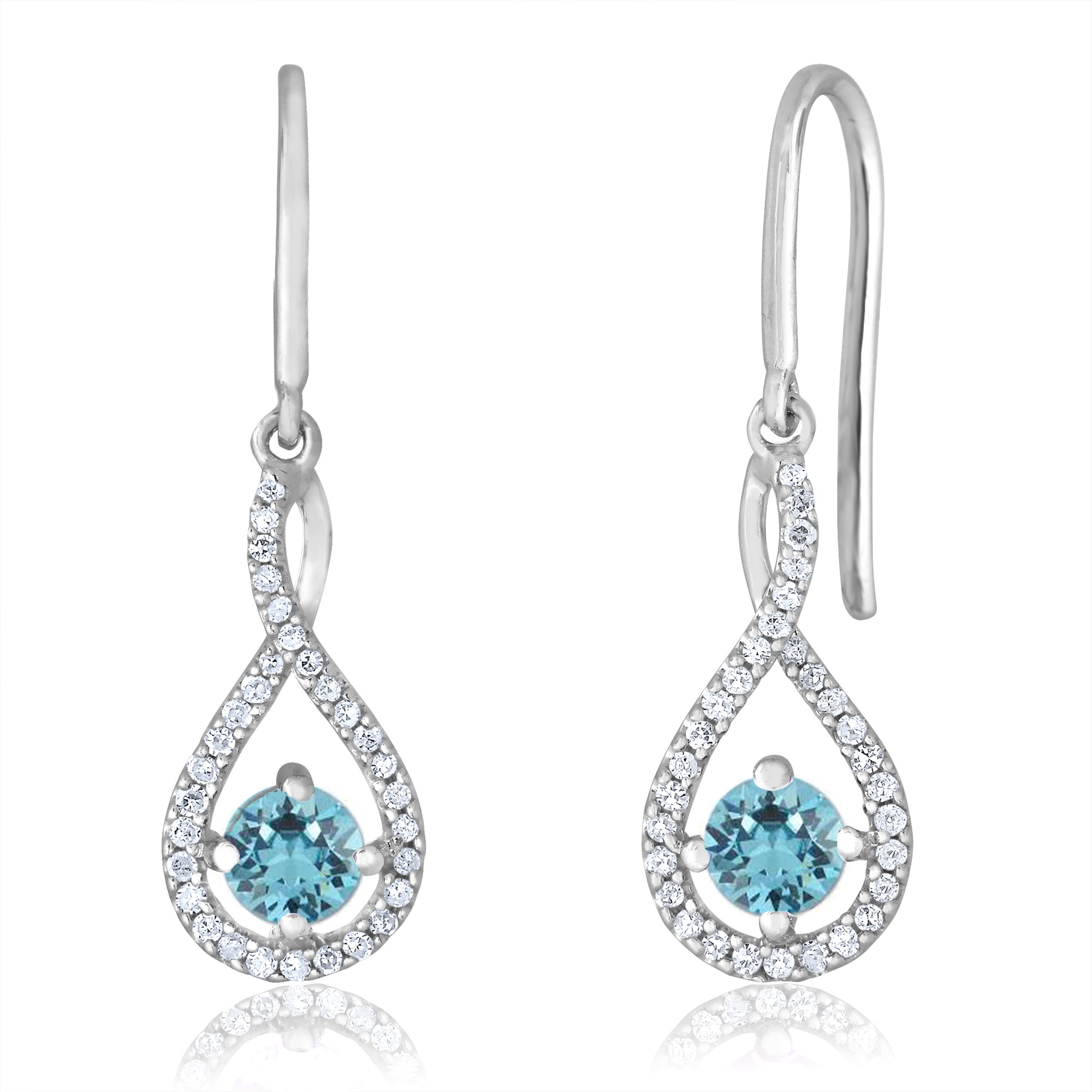 Oceanlight Aquamarine & Diamond Drop Earrings