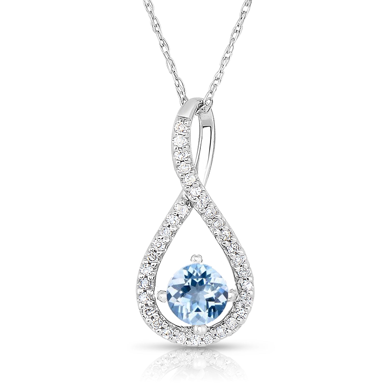 Tidebeam Aquamarine Teardrop Pendant