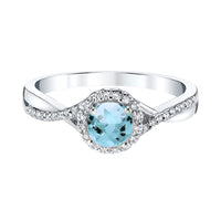 March Frost Aquamarine Ring