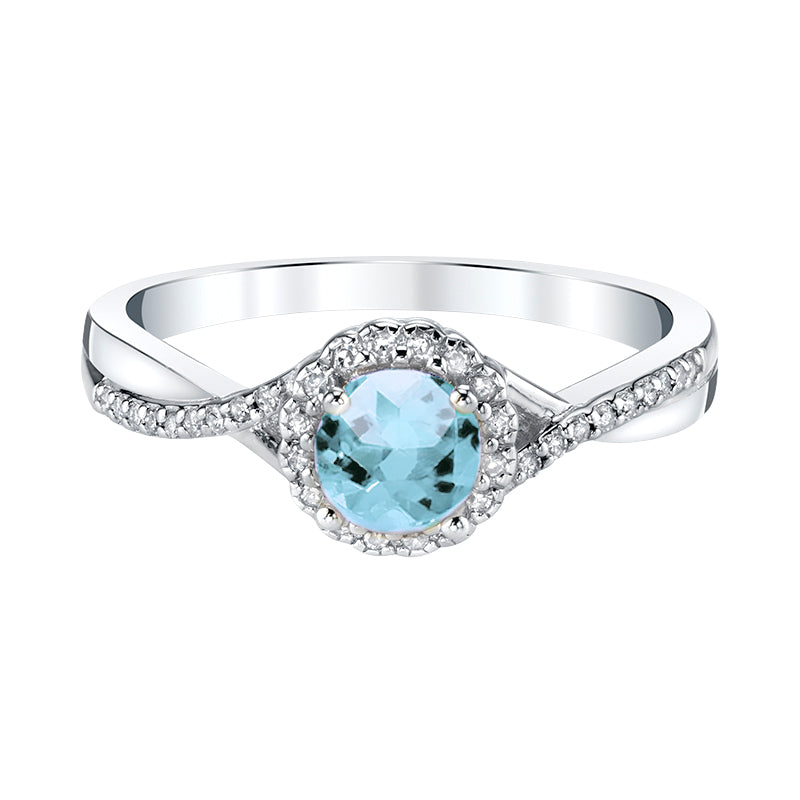 March Frost Aquamarine Ring