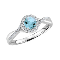 March Frost Aquamarine Ring