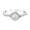 June Whisper Pearl Halo Ring