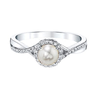 June Whisper Pearl Halo Ring