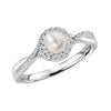 June Whisper Pearl Halo Ring