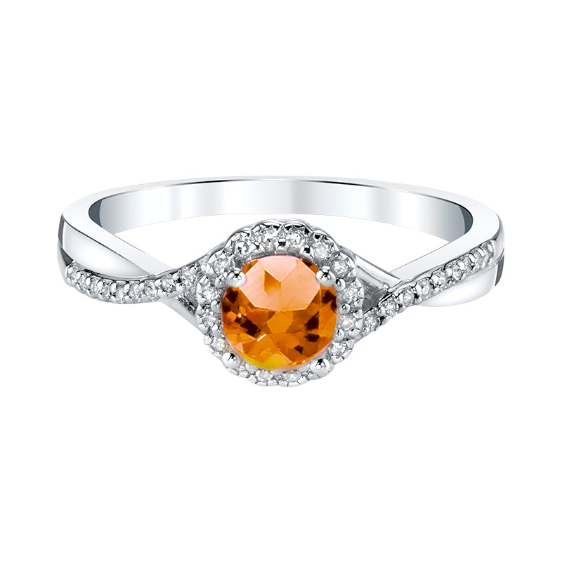 November Ember Citrine Ring