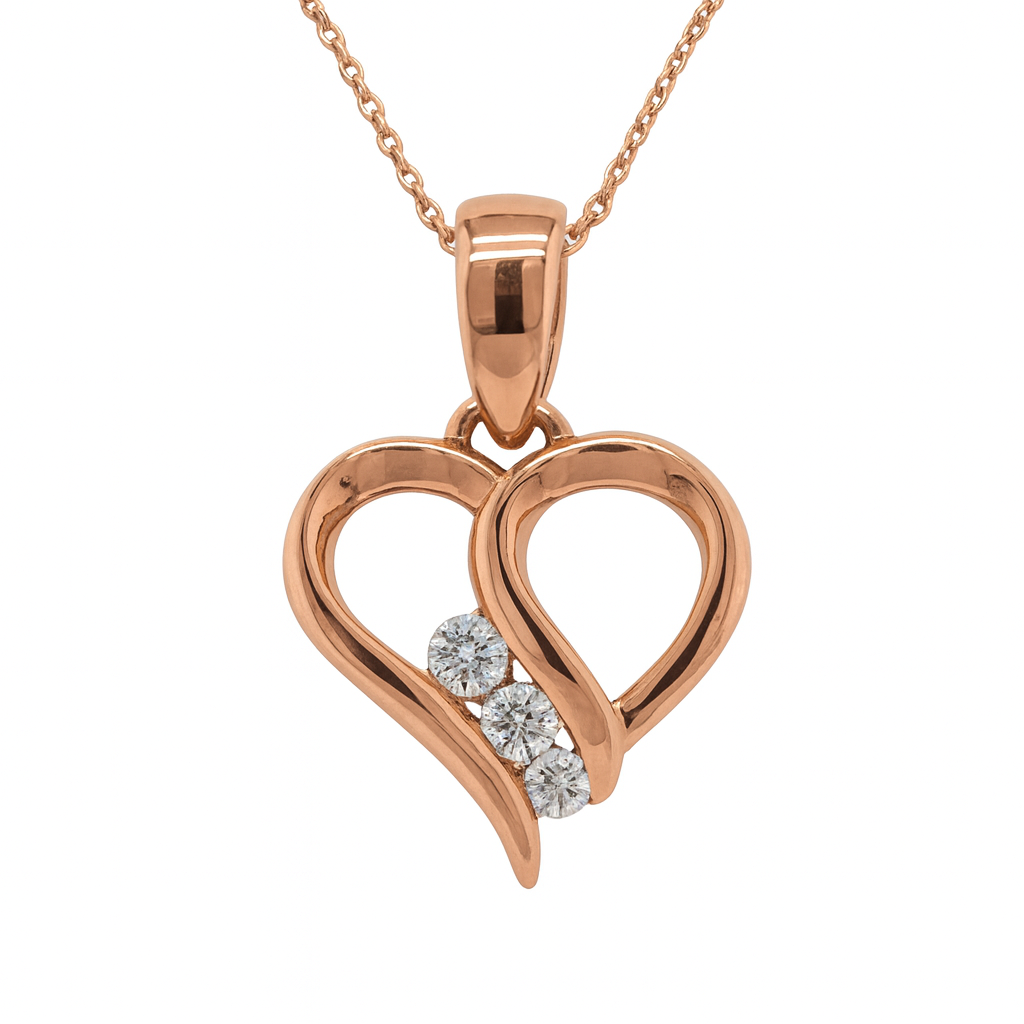 Triple Radiance Heart Pendant