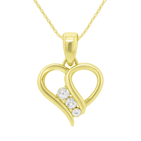 Triple Radiance Heart Pendant