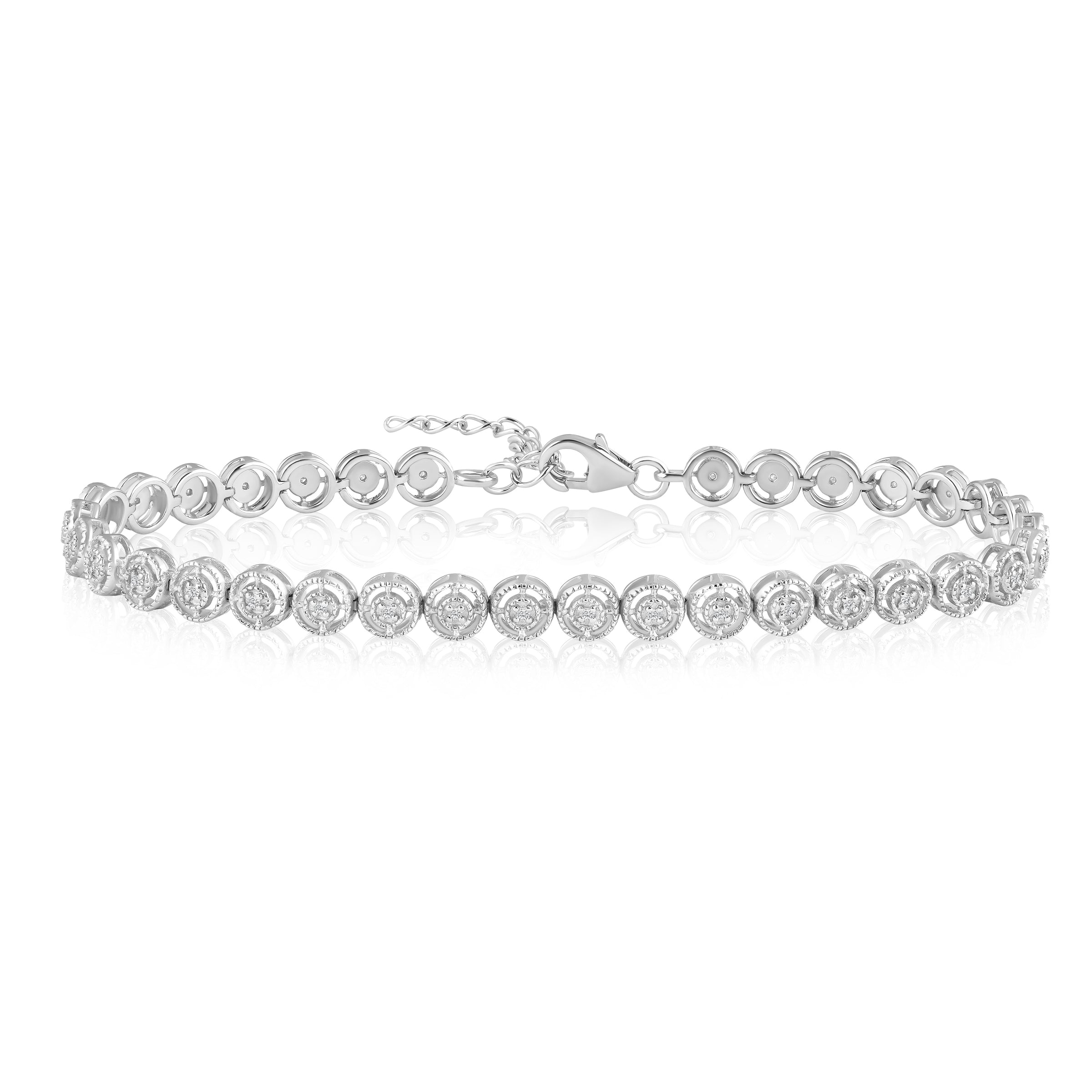 Silver Radiance Diamond Link Bracelet