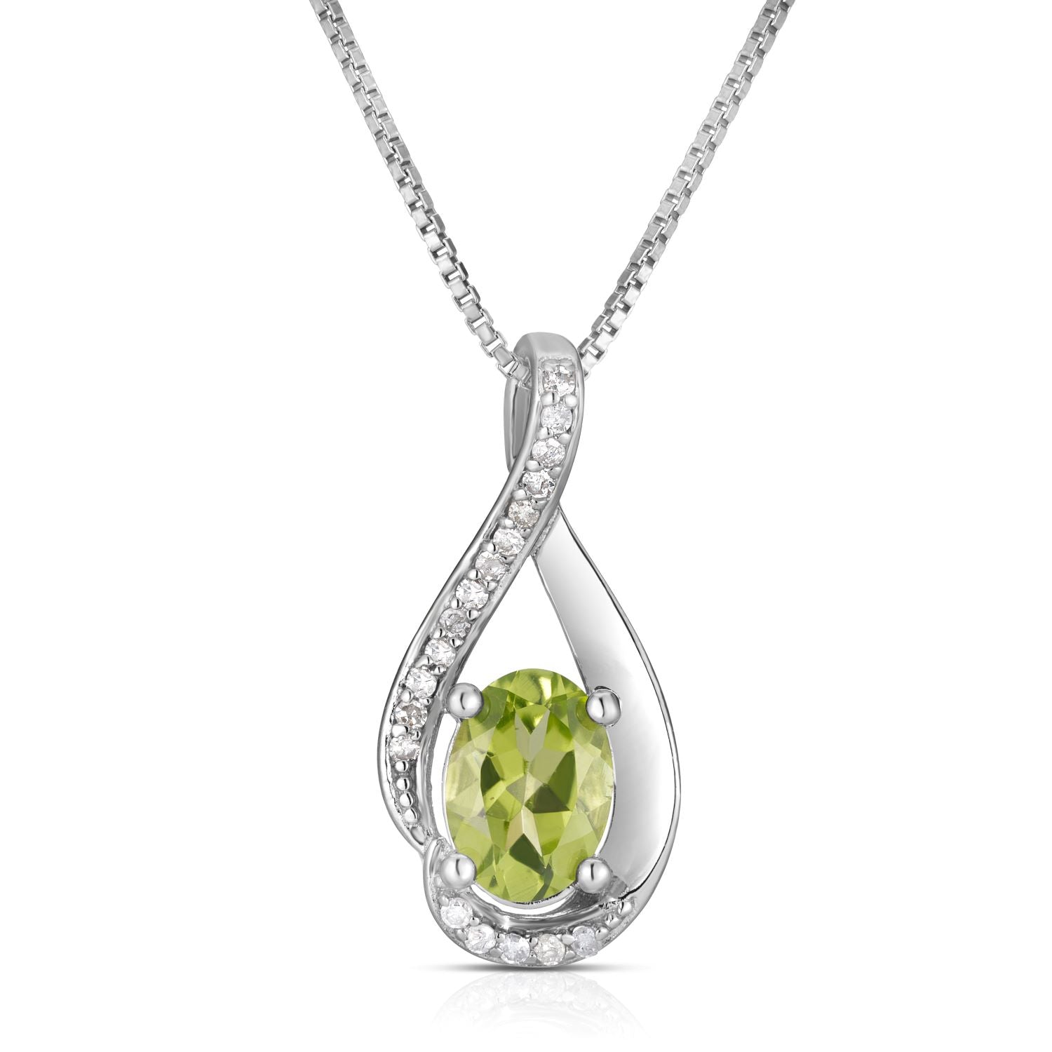 Teardrop Sweep Peridot Pendant